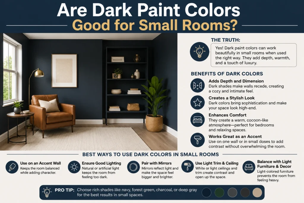 Are Dark Paint Colors Good for Small Rooms?