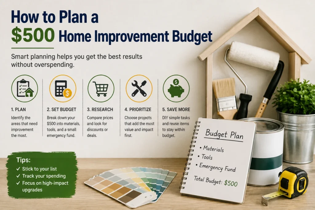How to Plan a $500 Home Improvement Budget
