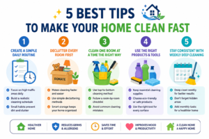5 Best Tips to Make Your Home Clean Fast
